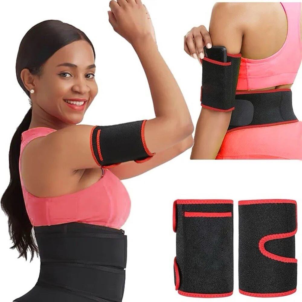 Neoprene Arm Shaper Sleeve‎ w/ Cell Phone Pocket – Weight Loss Toning – SZ Large